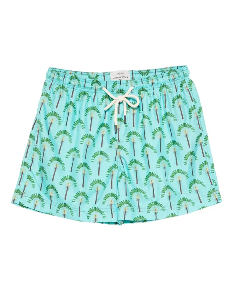 PENINSULA Badeshorts mit Baum-Print - Grün Grün