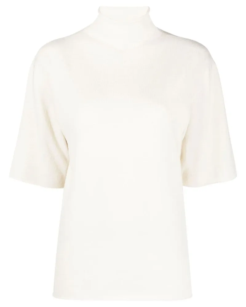 Jil Sander Kurzärmeliges Rollkragenoberteil - Nude Nude