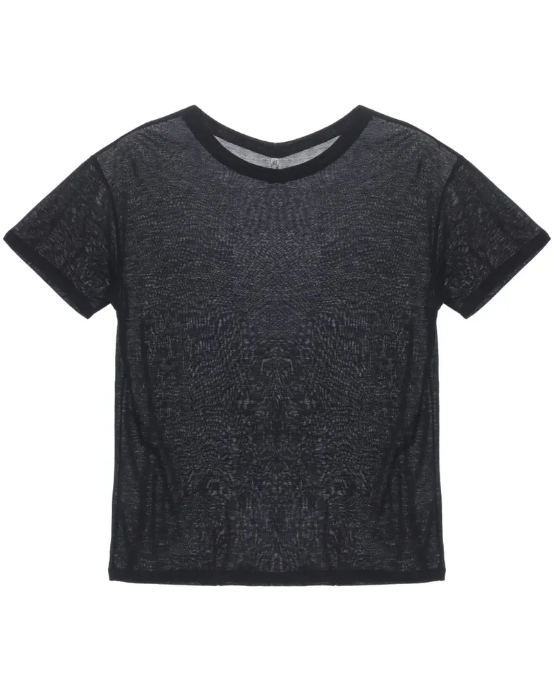Baserange Lockeres T-Shirt mit kurzen Ärmeln - Schwarz Schwarz