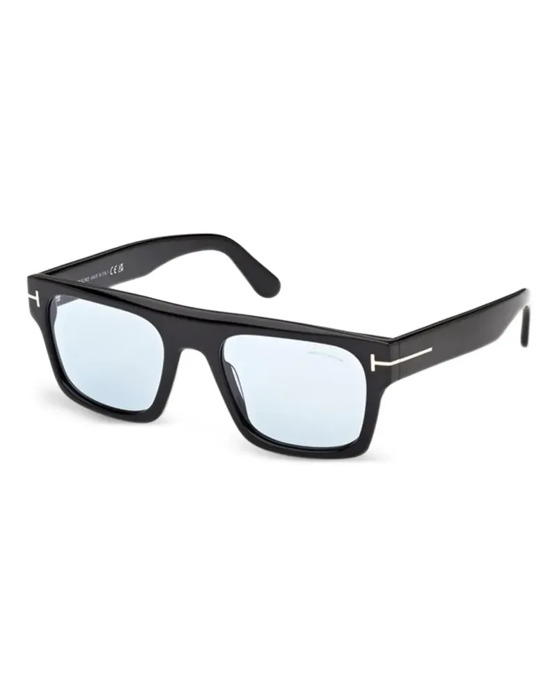 Tom Ford Sonnenbrille mit eckigem Gestell - Schwarz Schwarz