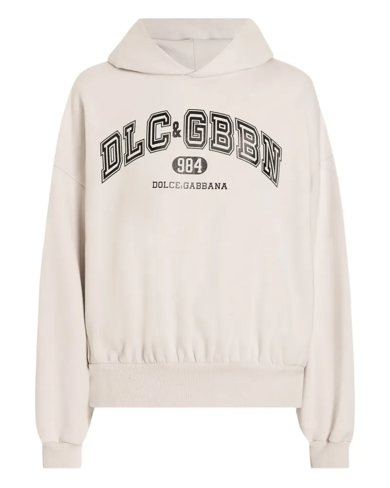 Dolce & Gabbana Hoodie mit Logo-Print - Nude Nude