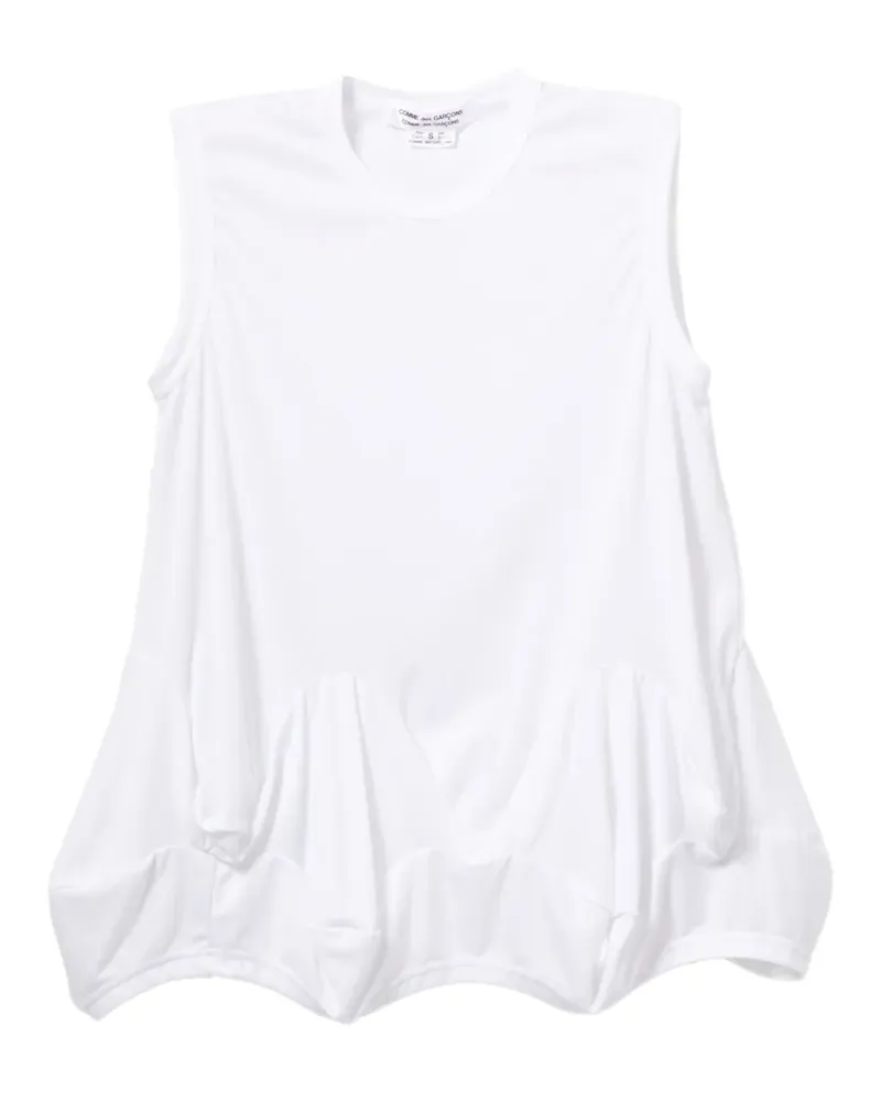 Comme des Garçons Drapiertes Top - Weiß Weiß