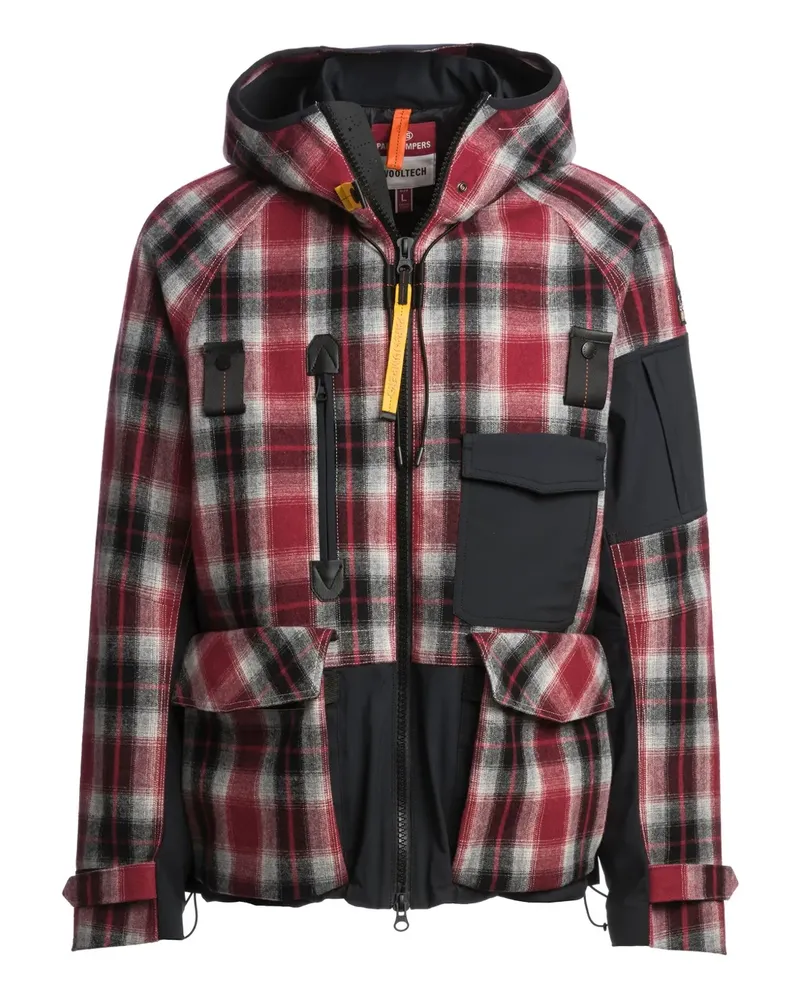 Parajumpers Kapuzenjacke mit karierten Einsätzen - Rot Rot