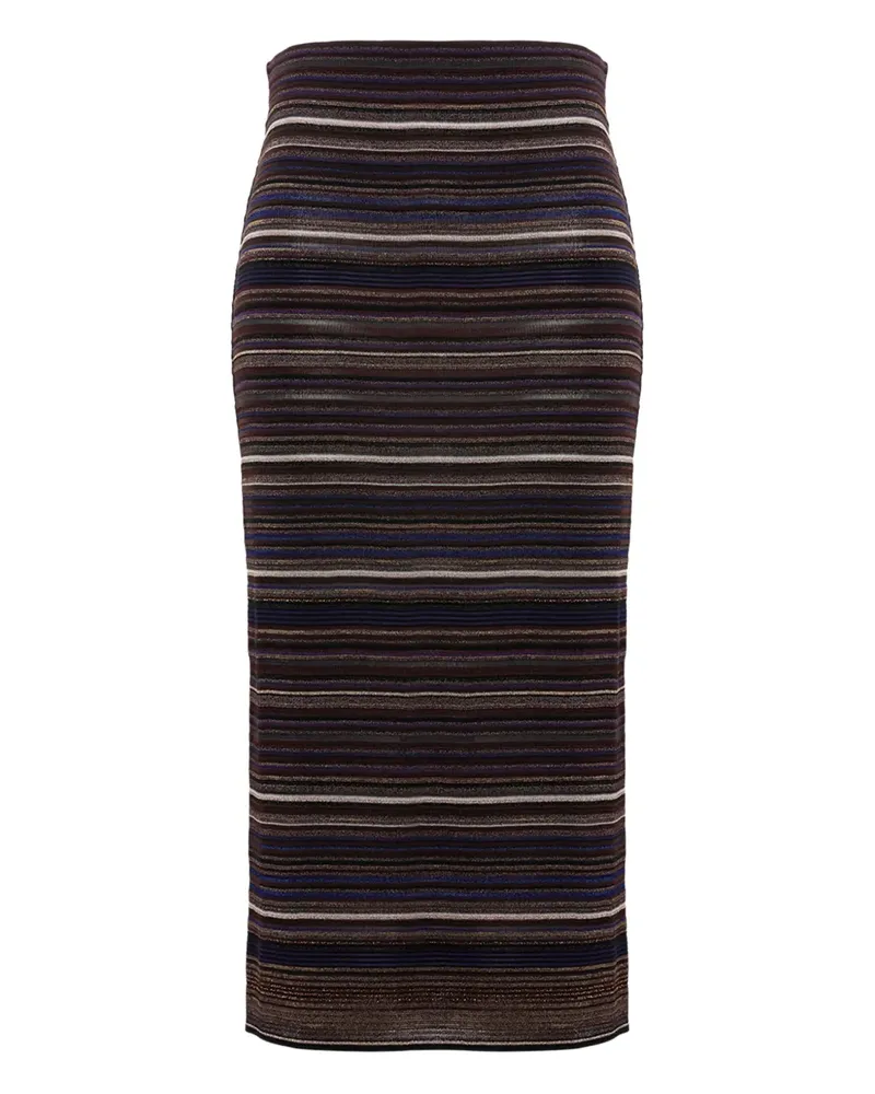 Missoni Gestreifter Midirock - Braun Braun