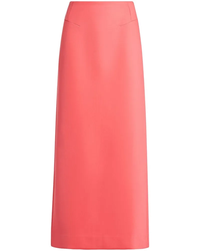 Acler Midirock mit hohem Bund - Rosa Rosa