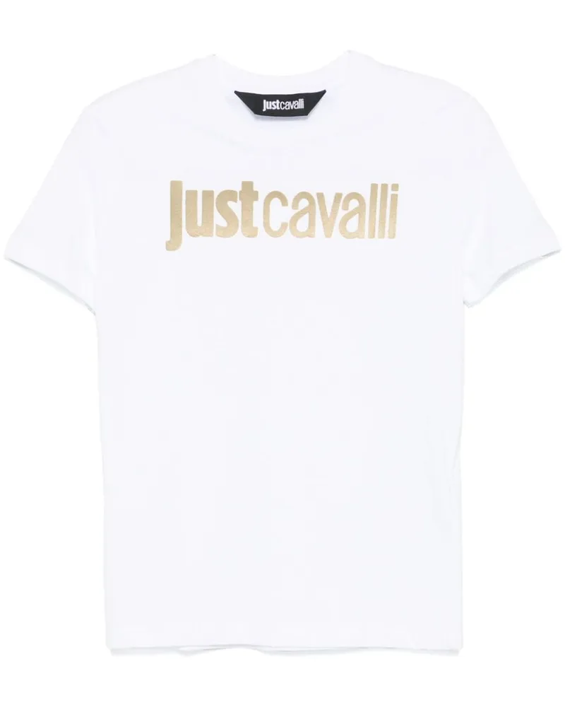 Just Cavalli T-Shirt mit Logo-Print Weiß