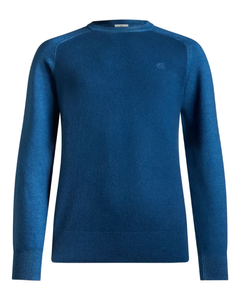 Etro Pegaso-logo wool sweater - Blau Blau