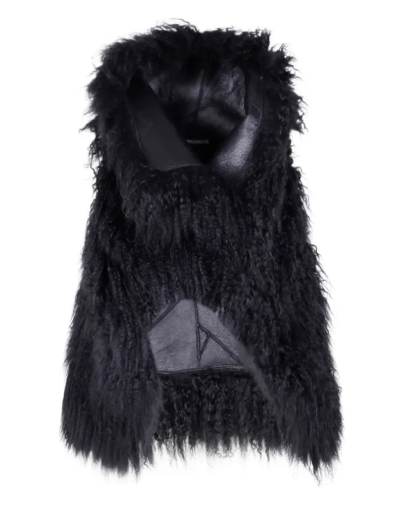 Ann Demeulemeester Bereta Weste aus Shearling - Schwarz Schwarz
