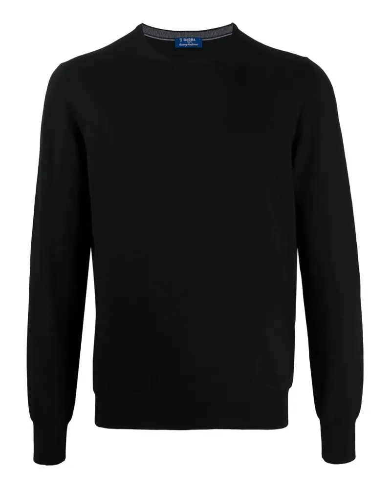 BARBA Pullover mit rundem Ausschnitt - Schwarz Schwarz