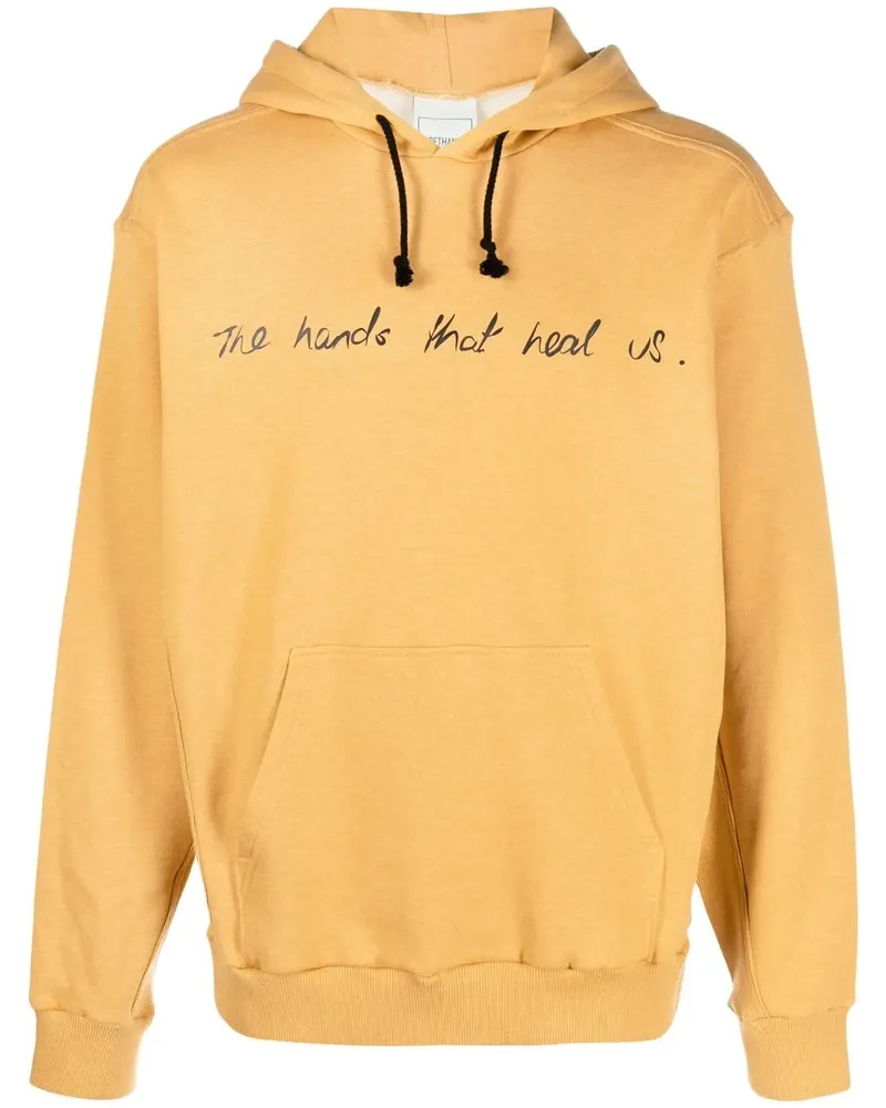 Bethany Williams Hoodie mit Slogan-Print - Gelb Gelb