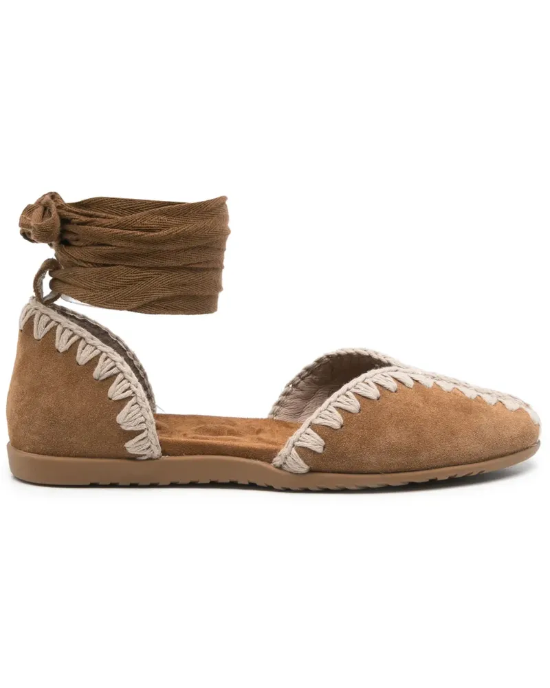 Mou Ballerinas aus Wildleder - Braun Braun
