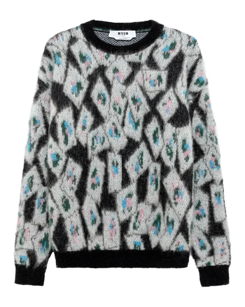 MSGM Pullover mit geometrischem Muster - Grau Grau