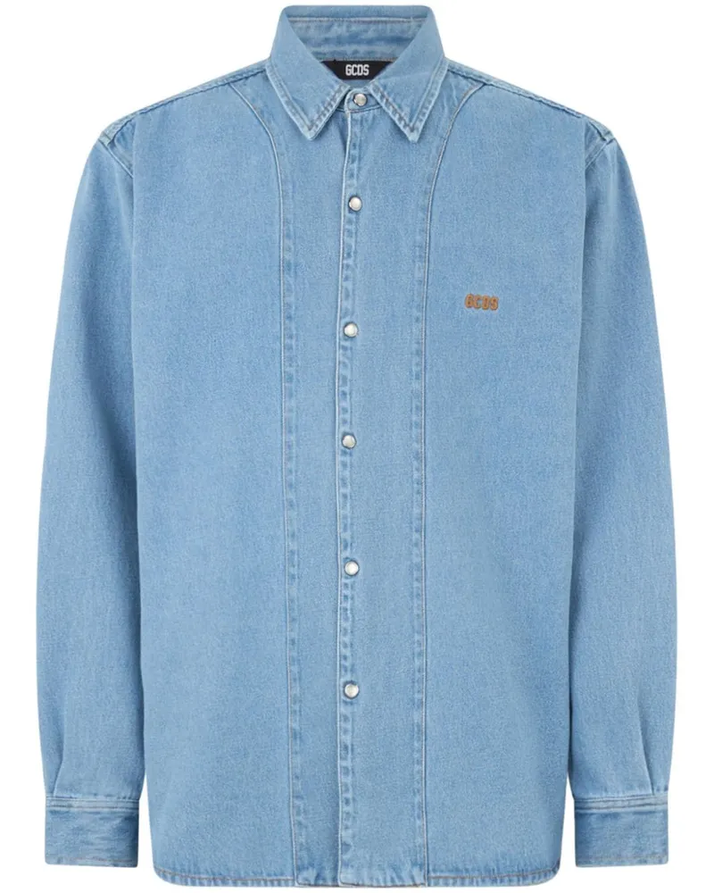 GCDS Wirdo Jeanshemd - Blau Blau