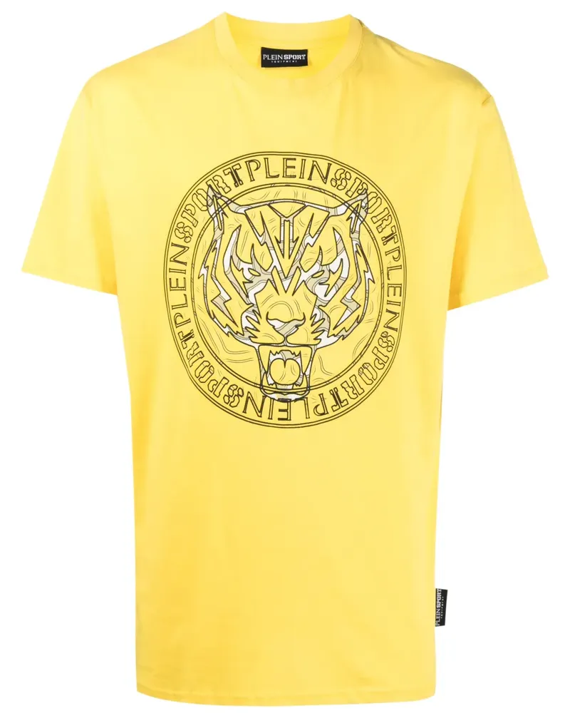 Philipp Plein T-Shirt mit Tiger-Print - Gelb Gelb