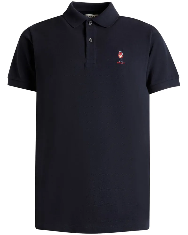 Bally Poloshirt mit Logo-Stickerei Blau