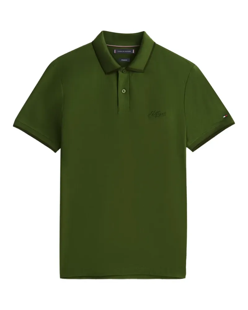 Tommy Hilfiger logo-embroidered polo shirt - Grün Grün