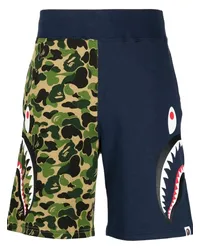 BAPE ABC Camo Side Shark Shorts Blau