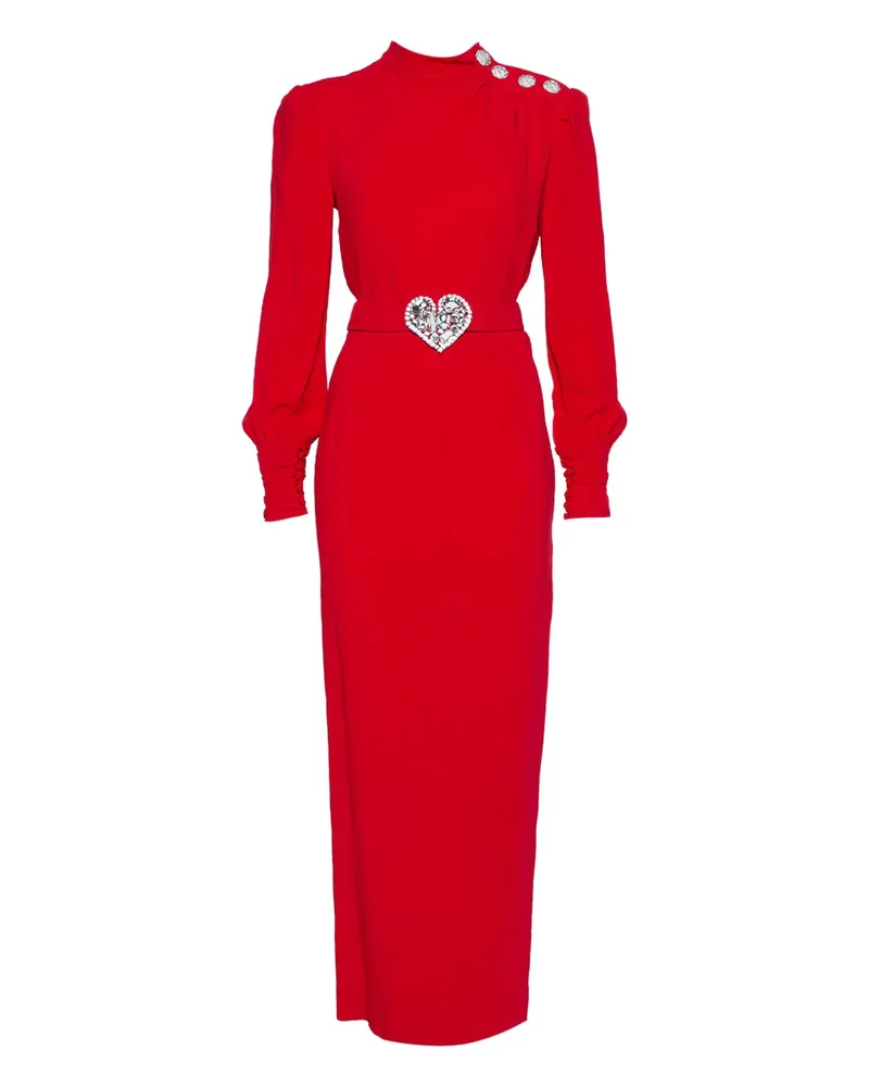 Alessandra Rich Kleid mit Kristallen - Rot Rot