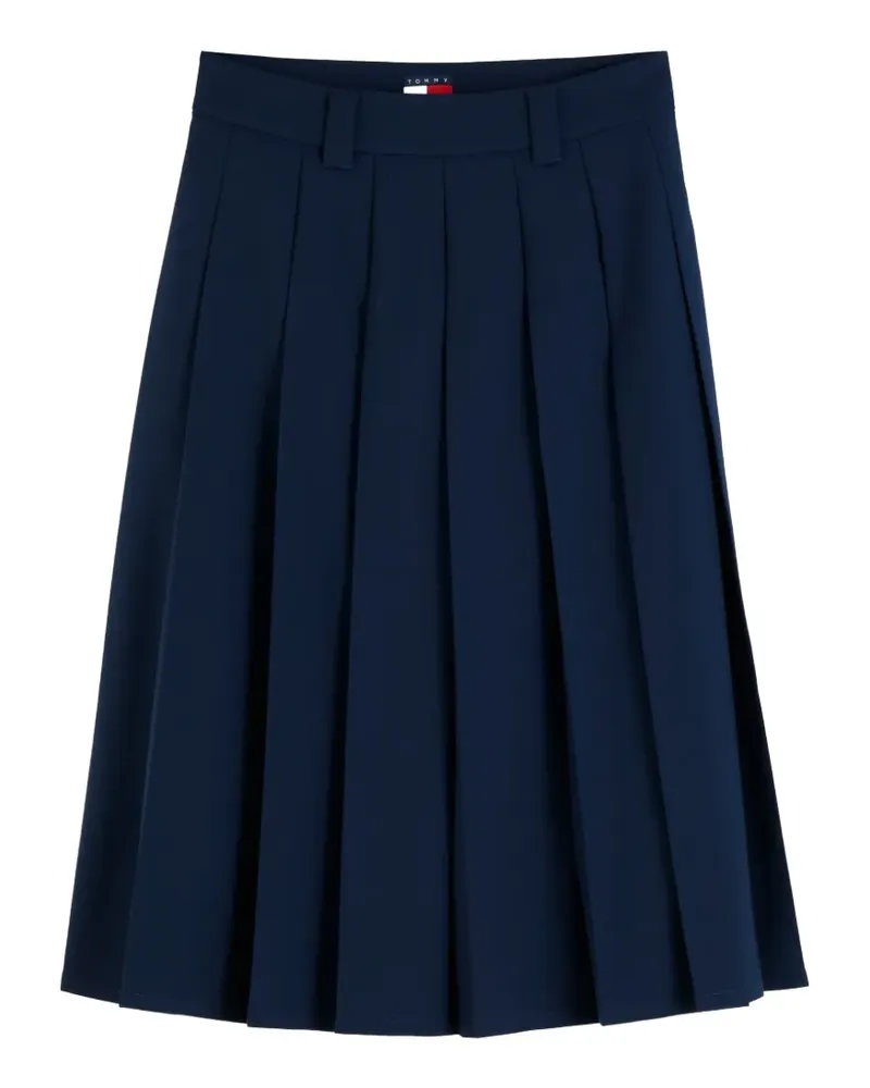 Tommy Hilfiger pleated A-line midi skirt - Blau Blau