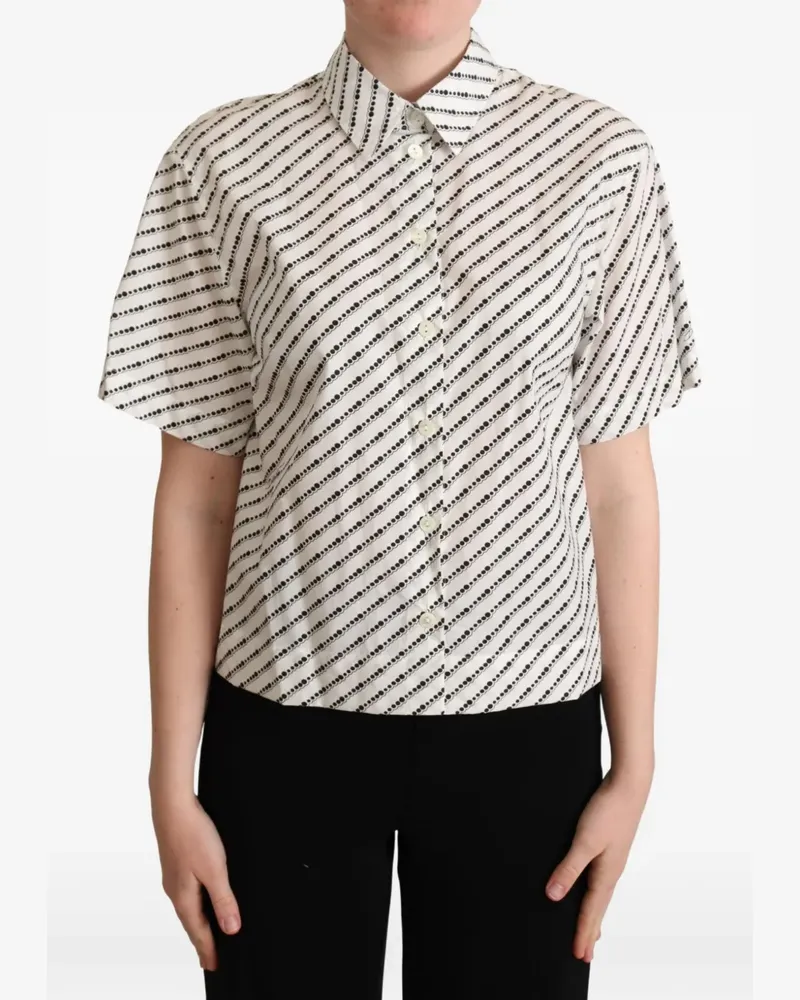 Dolce & Gabbana Hemd mit Punkte-Print - Weiß Weiß