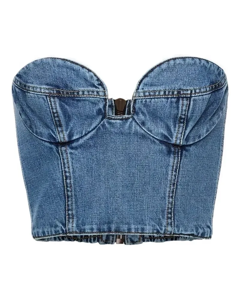 Magda Butrym zip denim tank top - Blau Blau