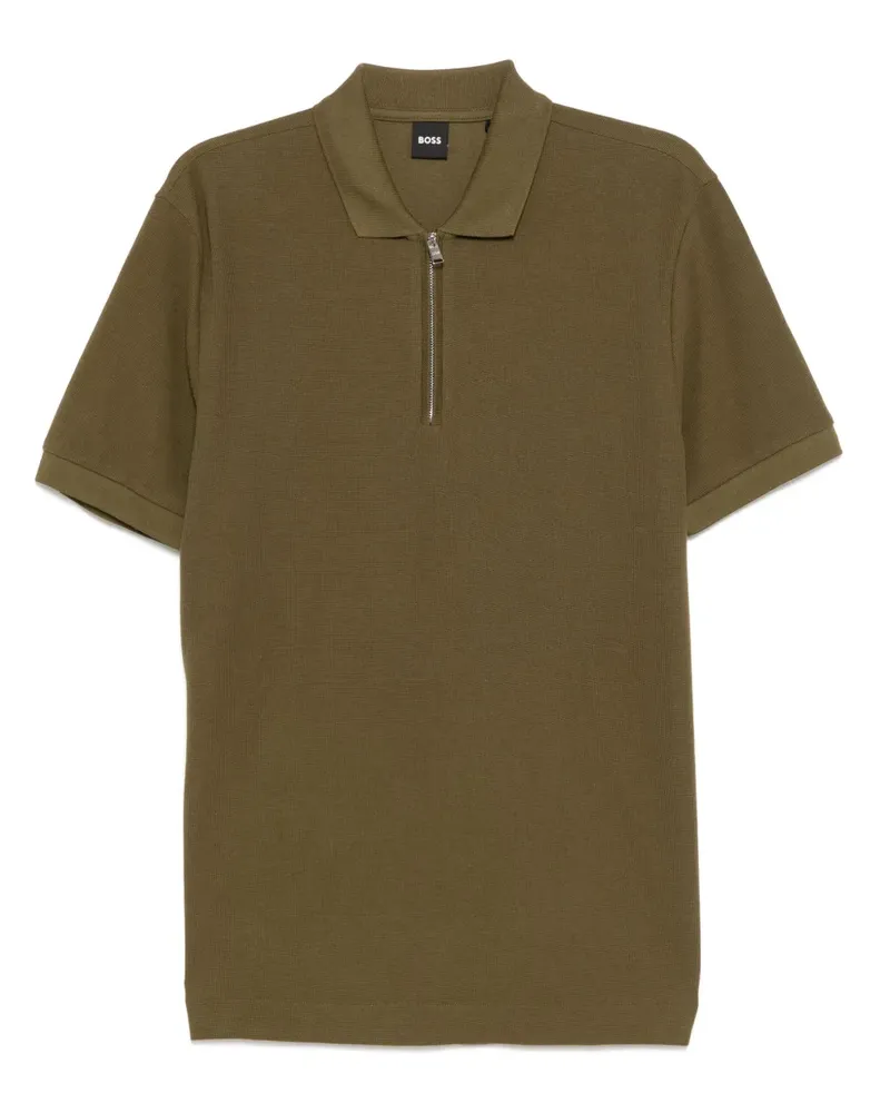 HUGO BOSS Poloshirt mit Reißverschluss - Grün Grün