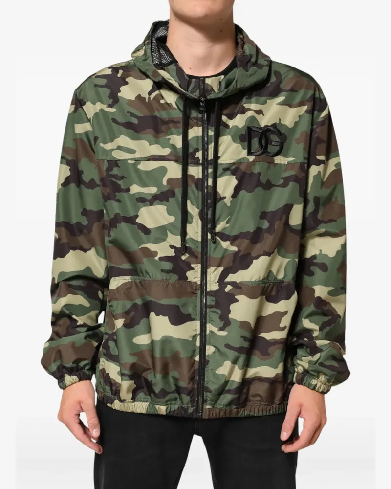 Dolce & Gabbana Jacke mit Camouflage-DG - Grün Grün