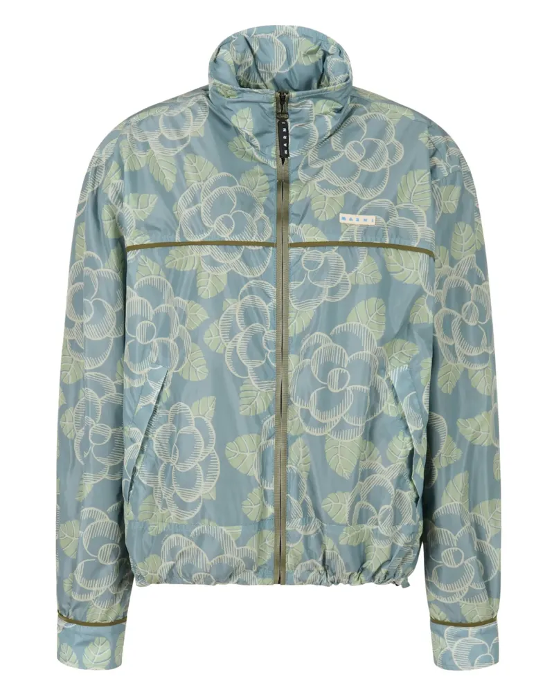 Marni Jacke mit Blumenmuster - Blau Blau