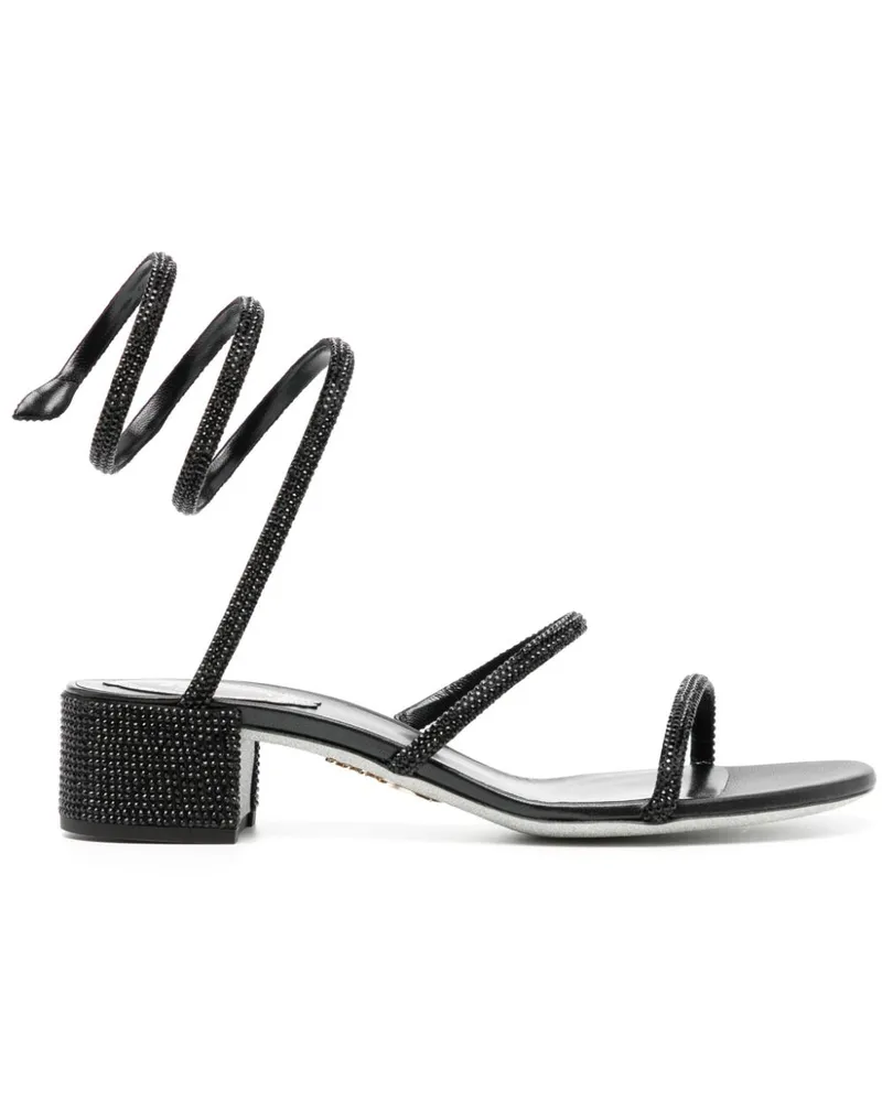 René Caovilla Verzierte Cleo Sandalen - Schwarz Schwarz
