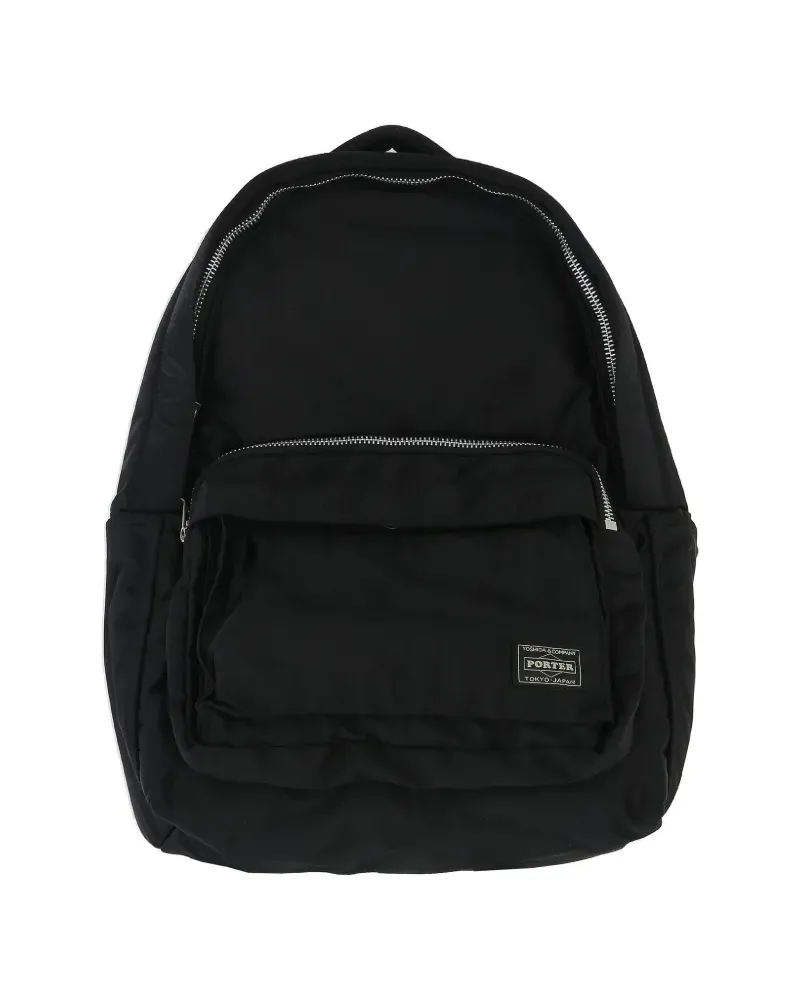 PORTER-YOSHIDA & CO logo-patch backpack - Schwarz Schwarz