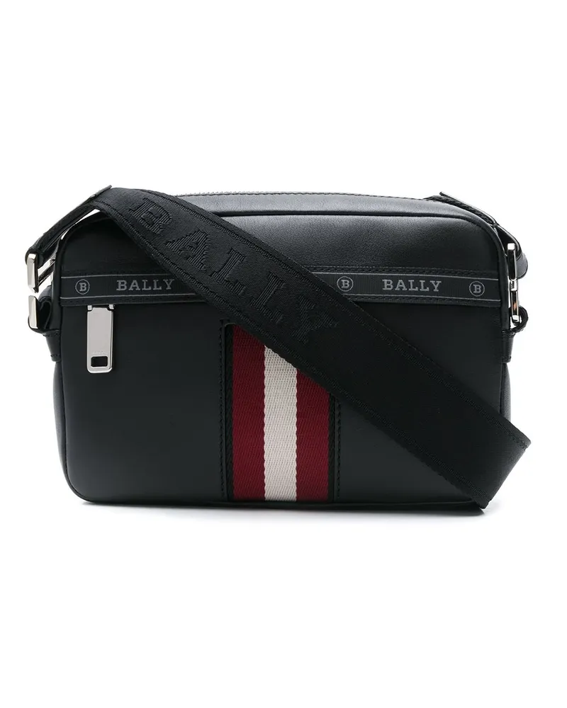 Bally Hal' Schultertasche mit Streifen - Schwarz Schwarz