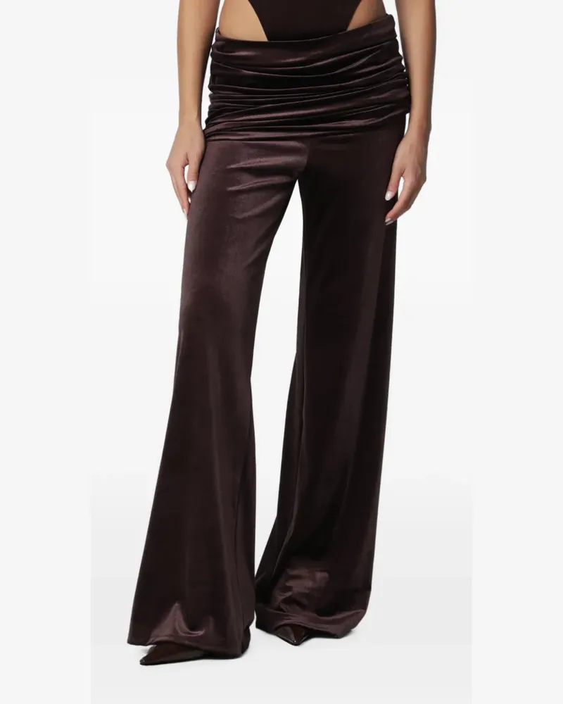 ANDAMANE Drapierte Boney Wide-Leg-Hose - Braun Braun