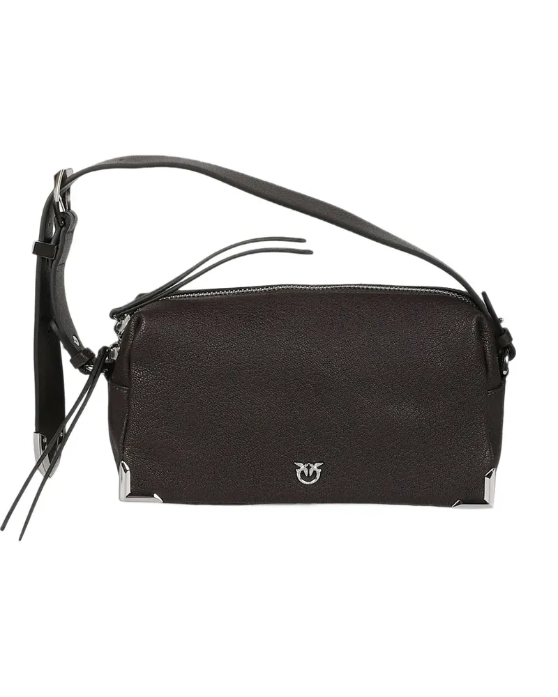 Pinko Schultertasche mit Logo-Schild - Braun Braun