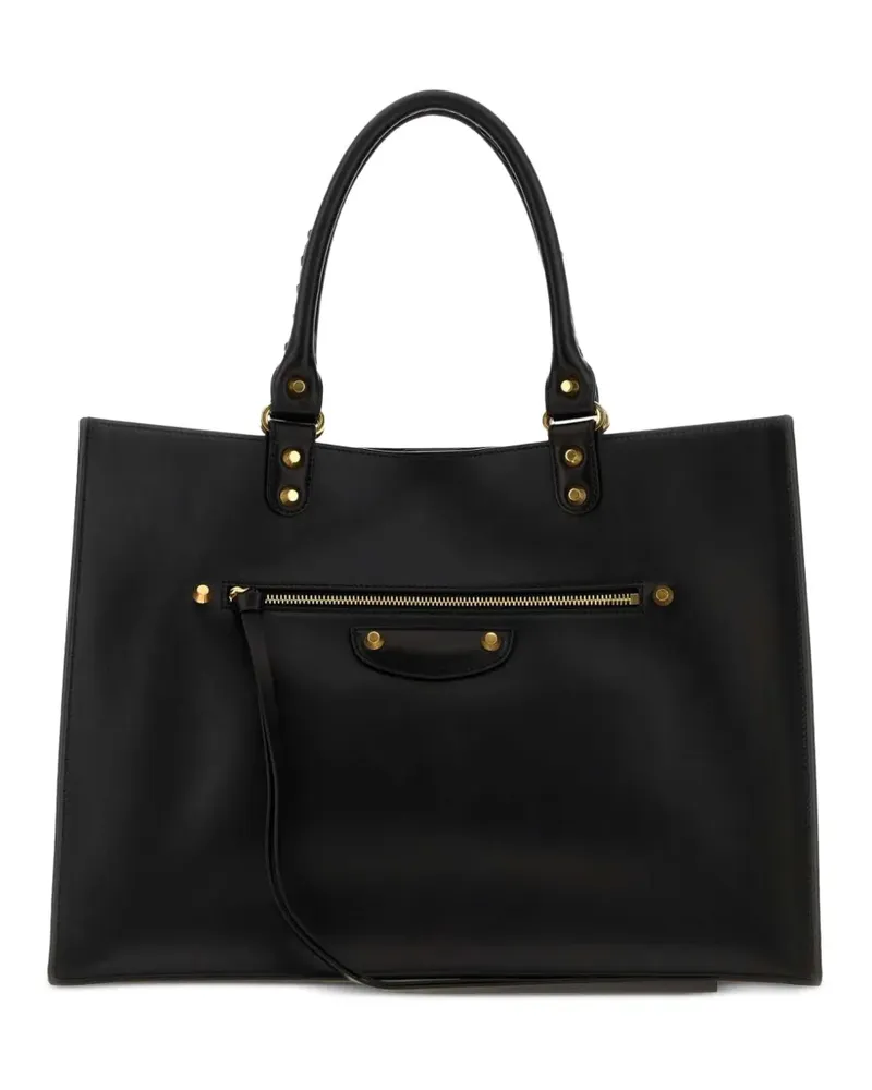 Balenciaga large Le City Sleek leather tote bag - Schwarz Schwarz