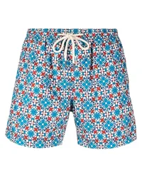 PENINSULA Badeshorts mit geometrischem Print Blau