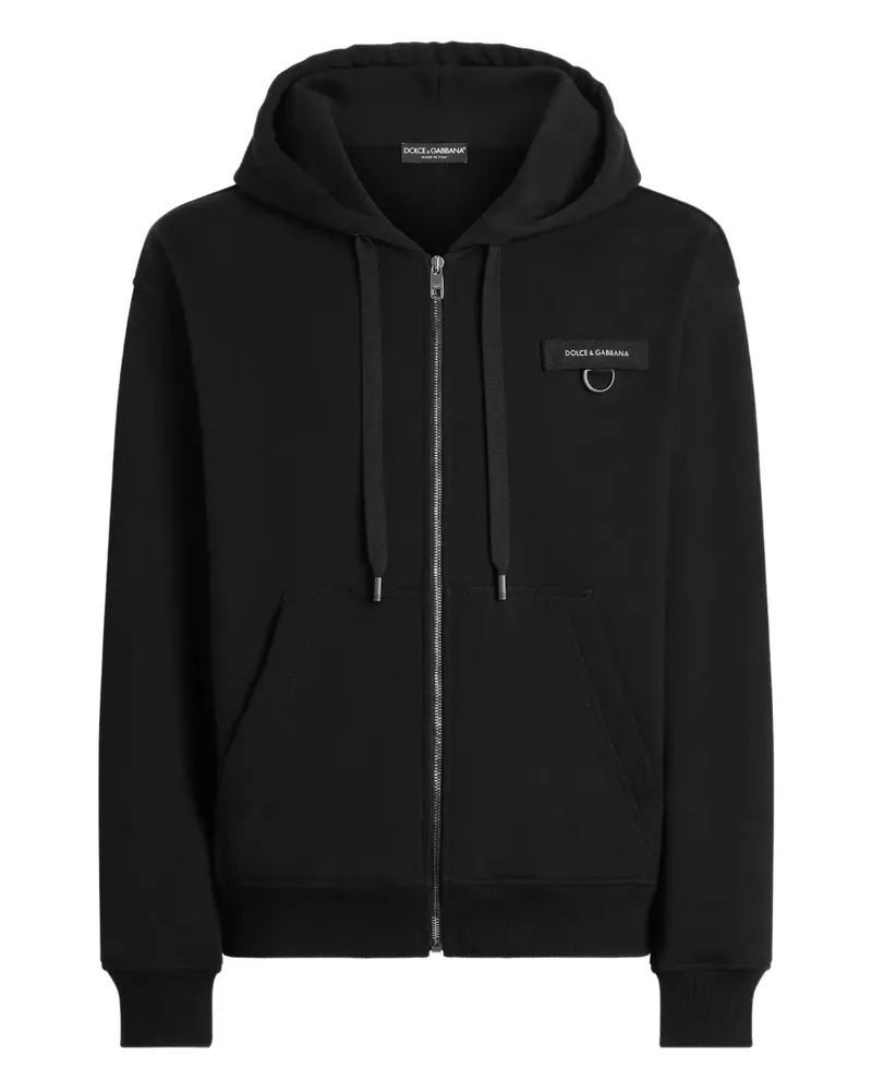 Dolce & Gabbana Kapuzenjacke mit Reißverschluss - Schwarz Schwarz