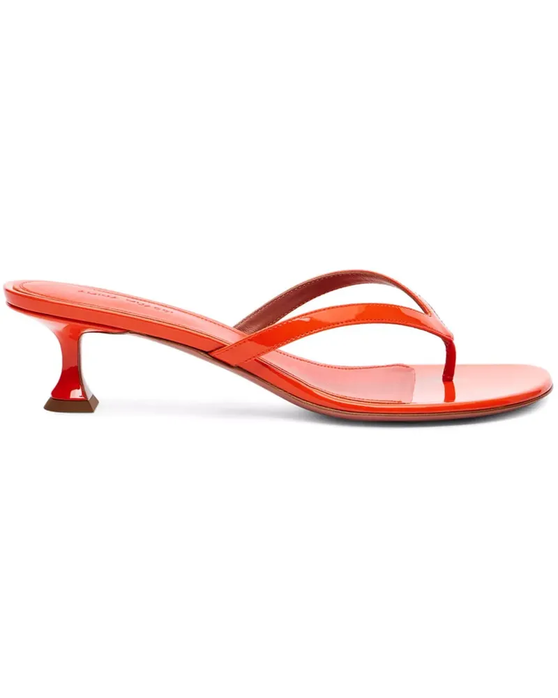 Amina Muaddi Sandalen aus Lackleder - Orange Orange