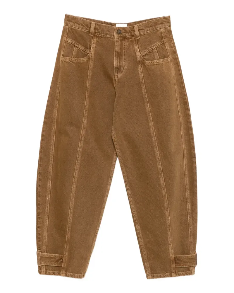 Isabel Marant Leja seam-detail tapered jeans - Braun Braun