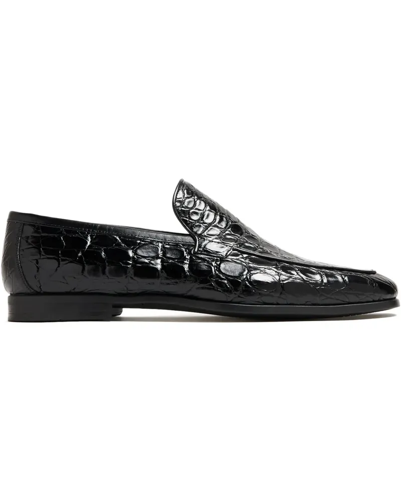 Magnanni Loafer mit Kroko-Optik - Schwarz Schwarz
