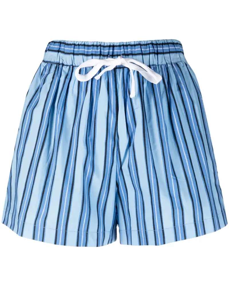Faithfull The Brand Gestreifte Akaia Shorts - Blau Blau