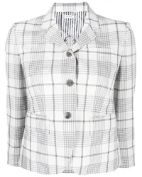 Thom Browne Cropped-Blazer mit Karomuster Grau