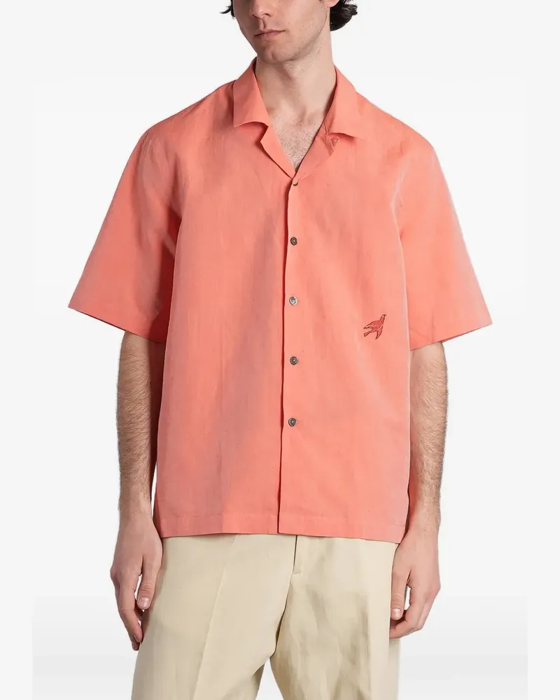 Paul Smith embroidered short-sleeve shirt - Orange Orange