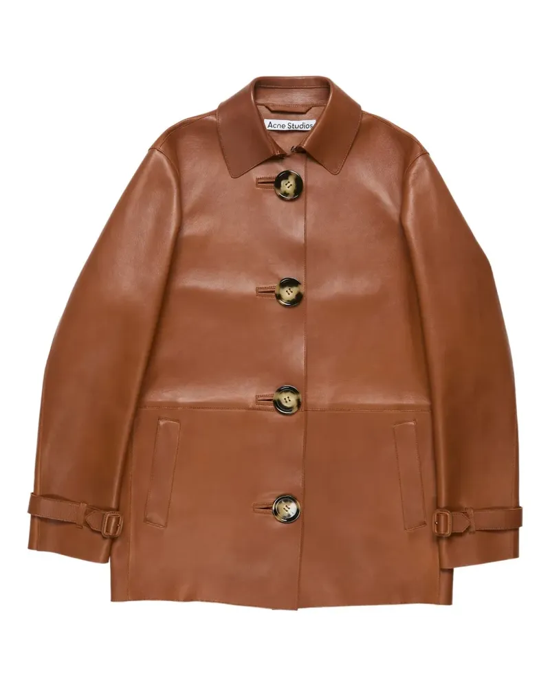 Acne Studios Mantel aus Leder - Braun Braun