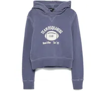 Hoodie mit Logo-Print - Blau