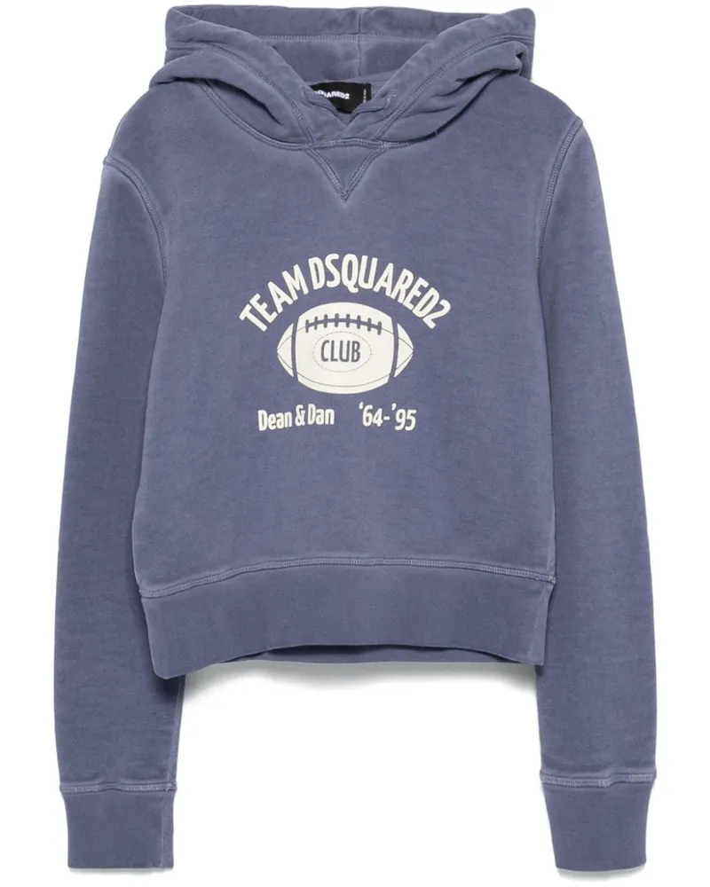 Dsquared2 Hoodie mit Logo-Print - Blau Blau