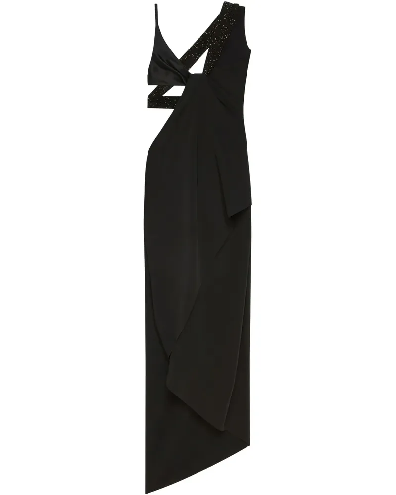 Courrèges Asymmetrisches Kleid - Schwarz Schwarz