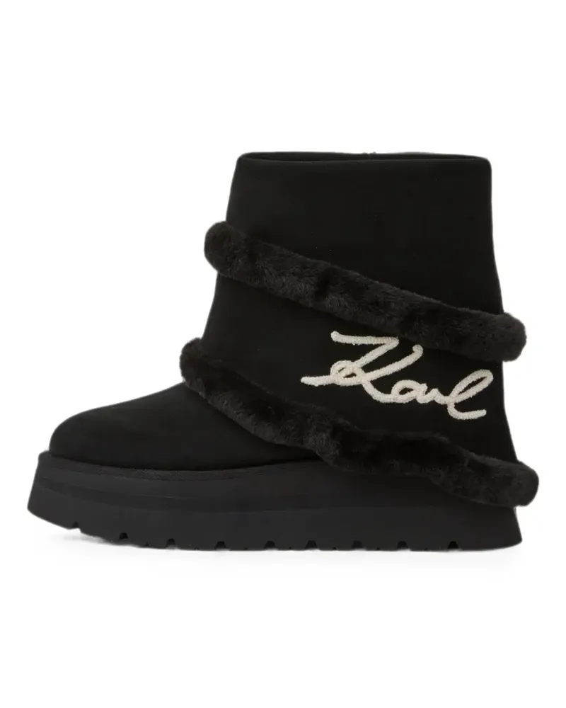 Karl Lagerfeld Skylar Stiefel mit Klappe - Schwarz Schwarz