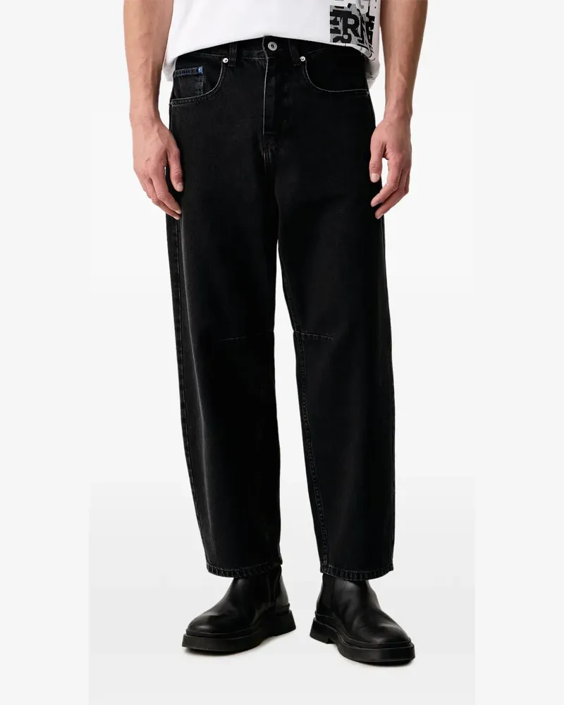 Karl Lagerfeld Jeans mit Logo-Patch - Schwarz Schwarz