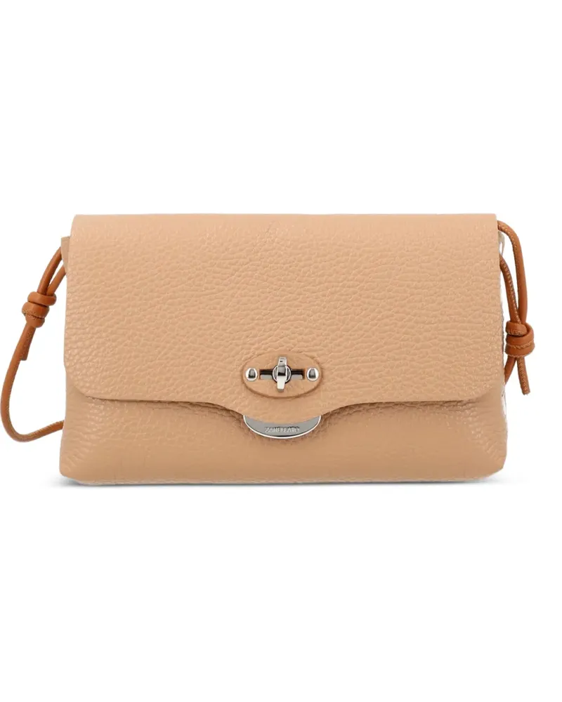 Zanellato small Lettera® leather shoulder bag - Nude Nude