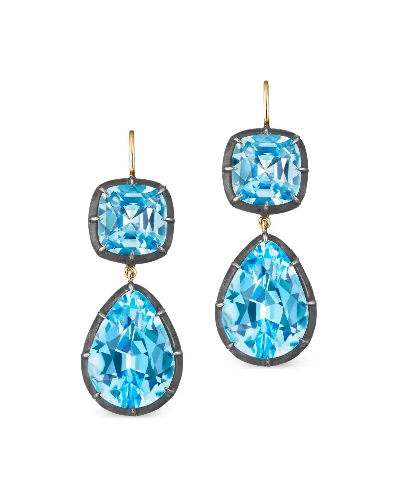Fred Leighton Double Drop Ohrringe - Blau Blau